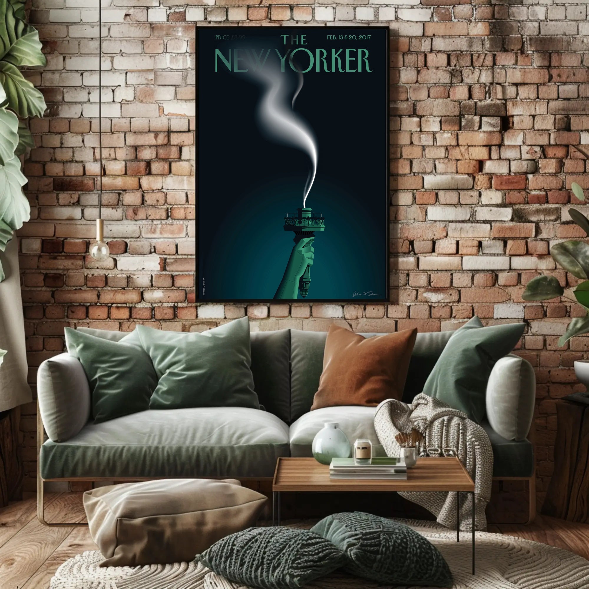 Statue of Liberty New York City Artistic Travel Poster PosterGoat