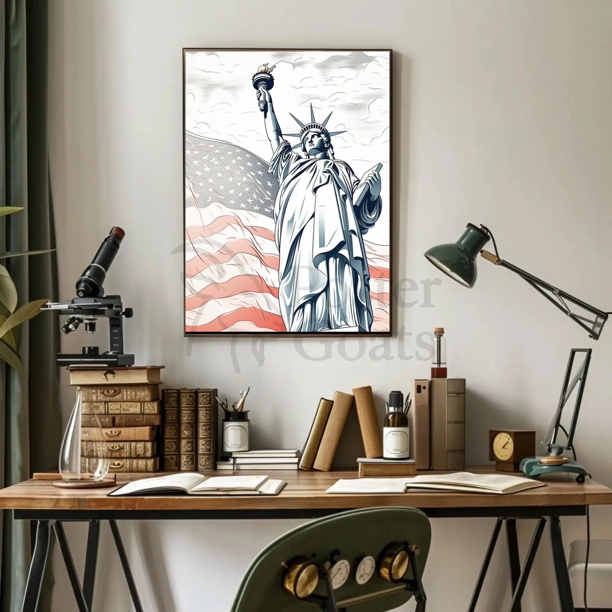 Statue of Liberty New York Patriotic Heritage Poster PosterGoat