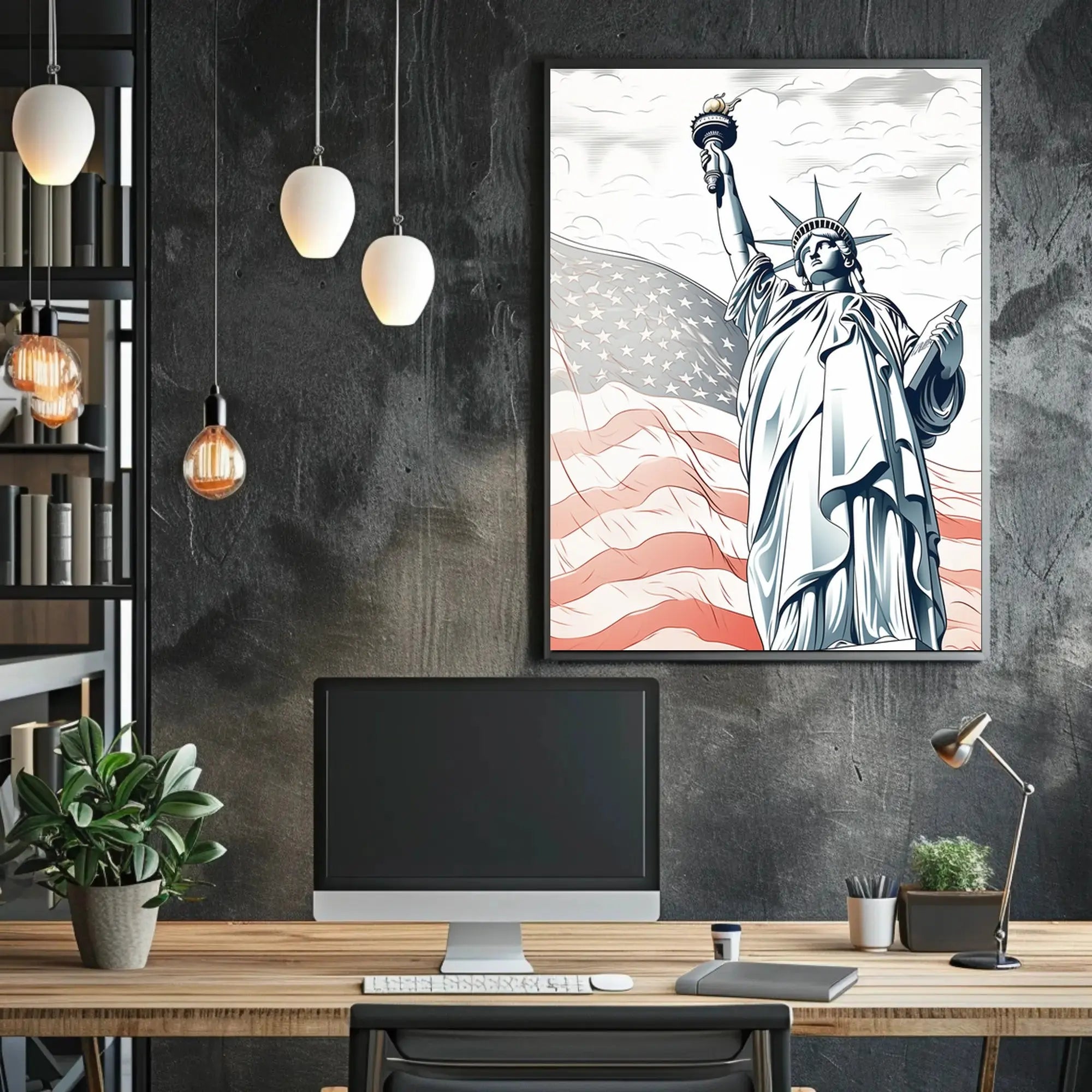 Statue of Liberty New York Patriotic Heritage Poster PosterGoat