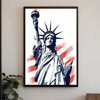 Statue of Liberty Patriotic Pop Culture Poster PosterGoat