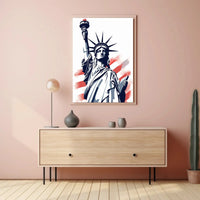 Statue of Liberty Patriotic Pop Culture Poster PosterGoat