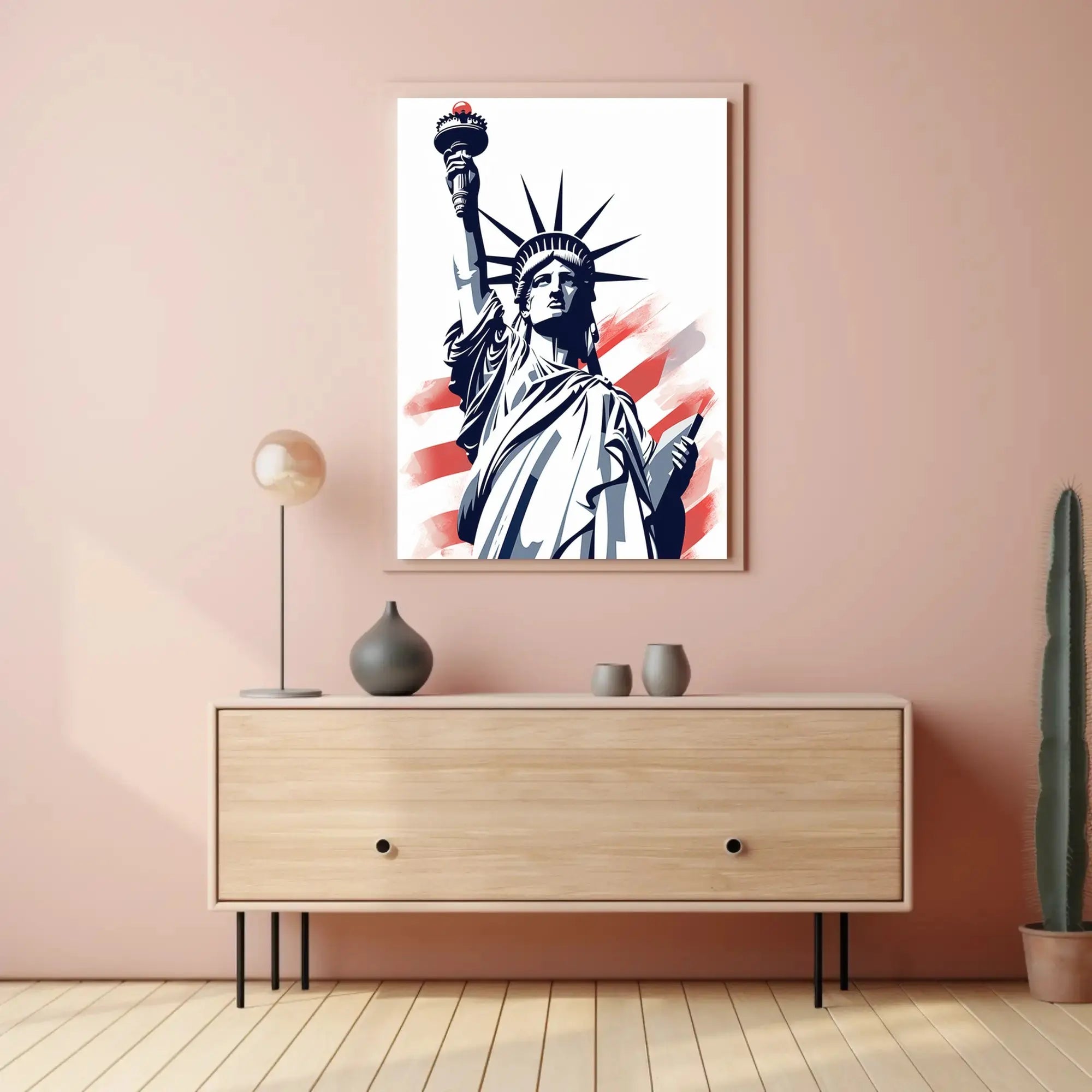Statue of Liberty Patriotic Pop Culture Poster PosterGoat