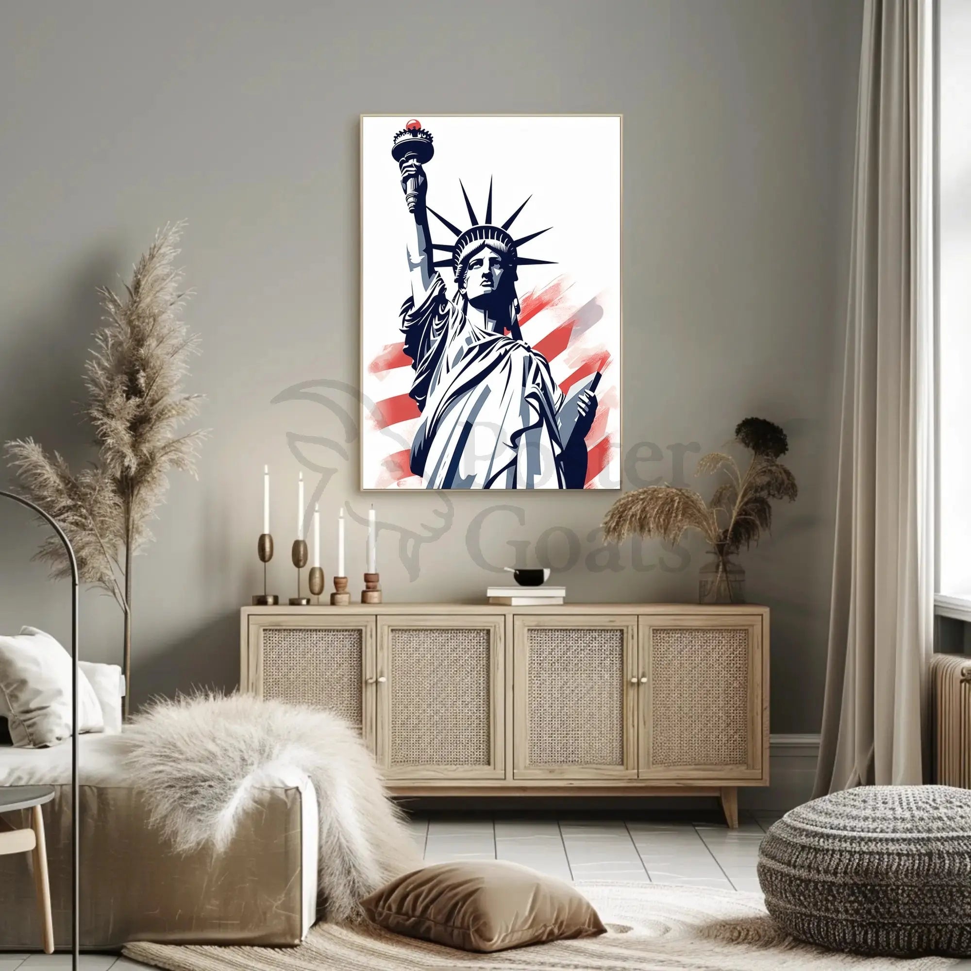 Statue of Liberty Patriotic Pop Culture Poster PosterGoat