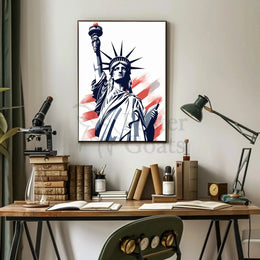 Statue of Liberty Patriotic Pop Culture Poster PosterGoat