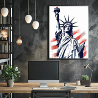 Statue of Liberty Patriotic Pop Culture Poster PosterGoat