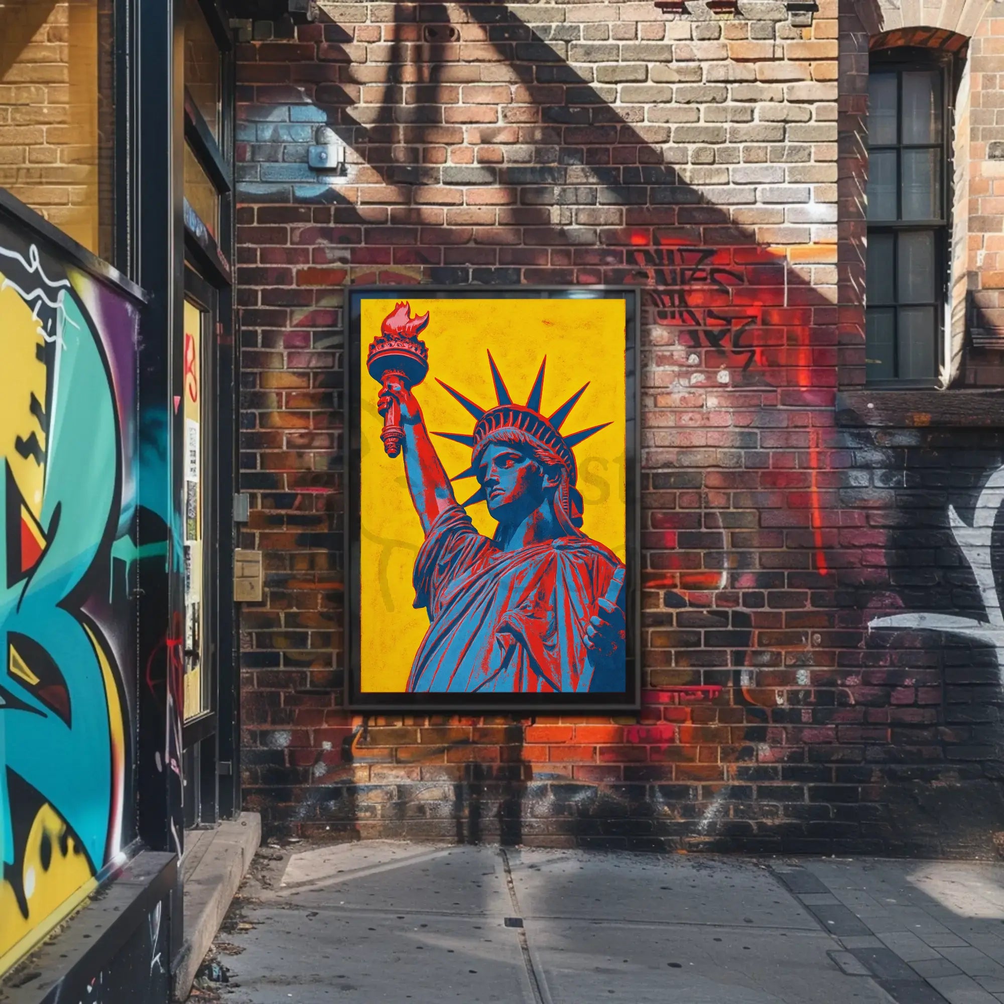 Statue of Liberty Pop Art Cultural Heritage Poster PosterGoat
