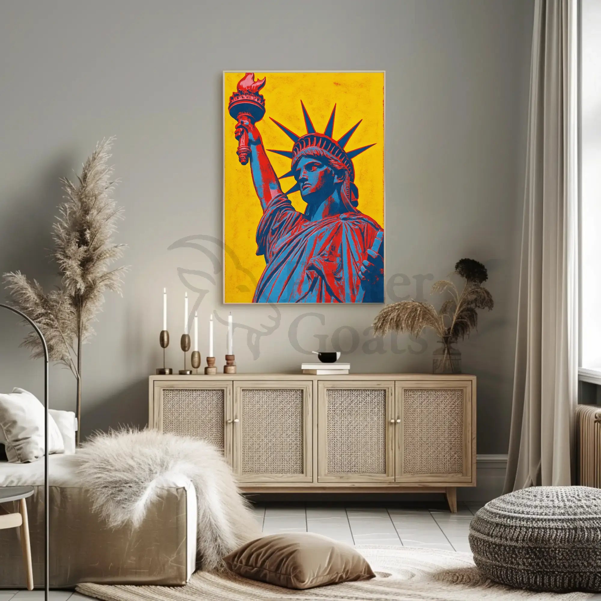 Statue of Liberty Pop Art Cultural Heritage Poster PosterGoat