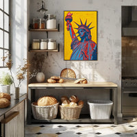 Statue of Liberty Pop Art Cultural Heritage Poster PosterGoat