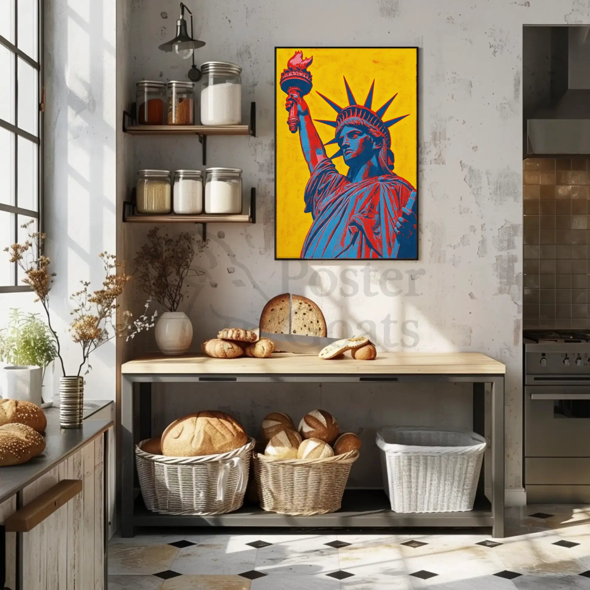 Statue of Liberty Pop Art Cultural Heritage Poster PosterGoat