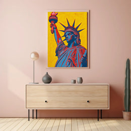 Statue of Liberty Pop Art Cultural Heritage Poster PosterGoat