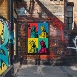 Statue of Liberty Pop Art Poster PosterGoat