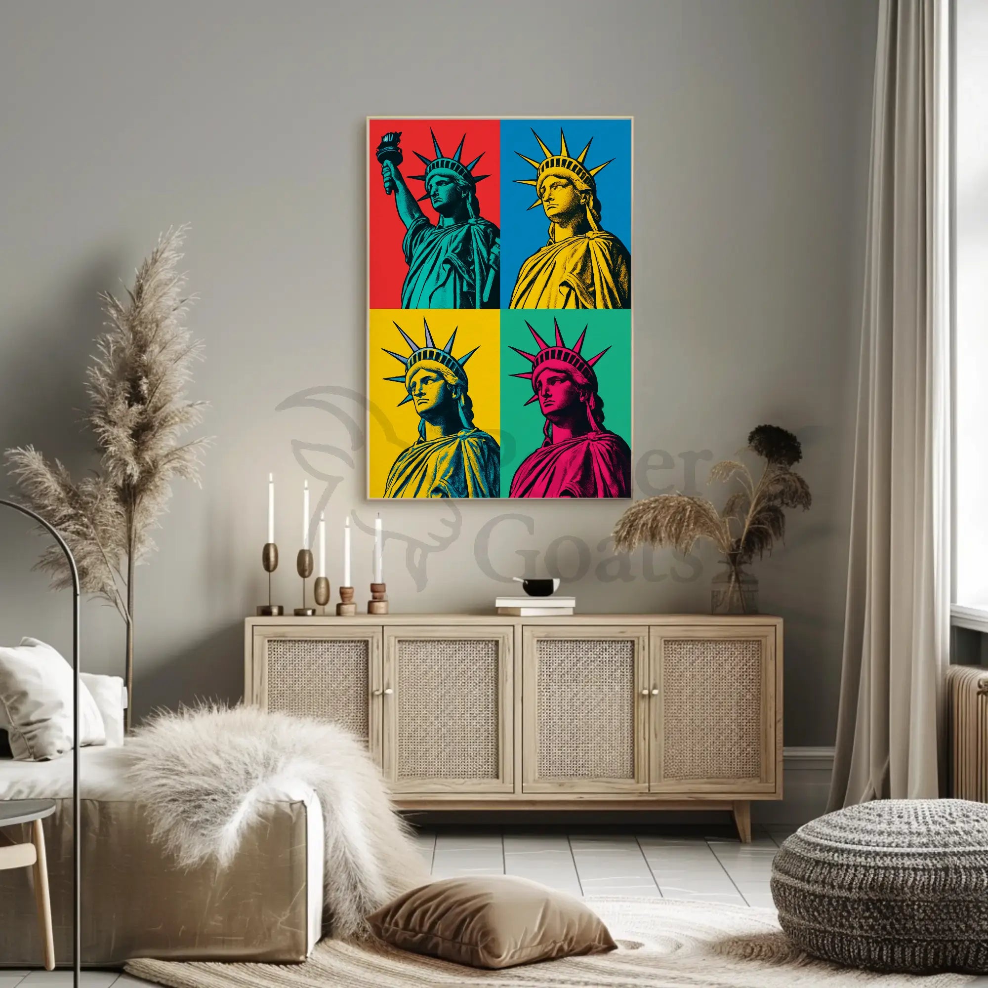 Statue of Liberty Pop Art Poster PosterGoat