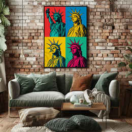 Statue of Liberty Pop Art Poster PosterGoat
