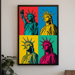 Statue of Liberty Pop Art Poster PosterGoat