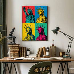 Statue of Liberty Pop Art Poster PosterGoat
