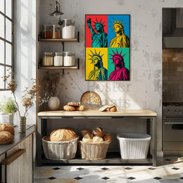 Statue of Liberty Pop Art Poster PosterGoat
