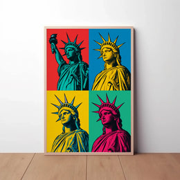 Statue of Liberty Pop Art Poster PosterGoat