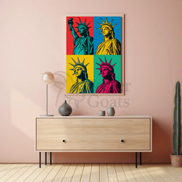 Statue of Liberty Pop Art Poster PosterGoat