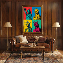 Statue of Liberty Pop Art Poster PosterGoat