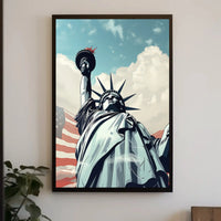 Statue of Liberty Pop Art Style Cultural Poster PosterGoat