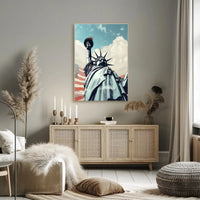 Statue of Liberty Pop Art Style Cultural Poster PosterGoat