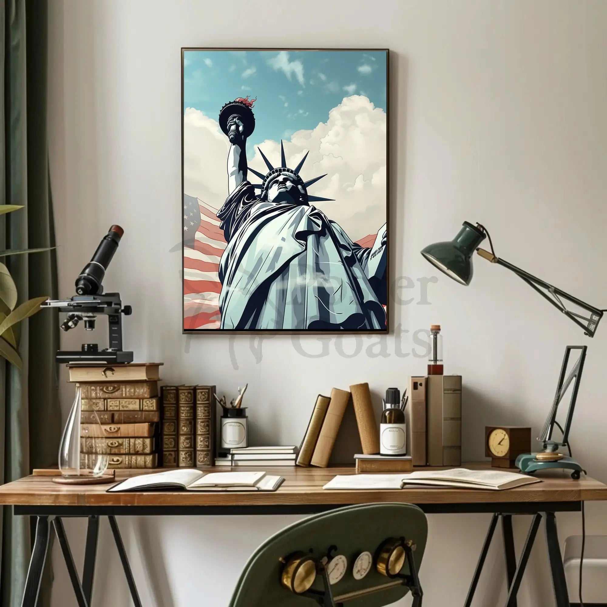Statue of Liberty Pop Art Style Cultural Poster PosterGoat