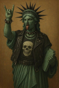 Statue of Liberty Punk Rock Pop Culture Poster PosterGoat