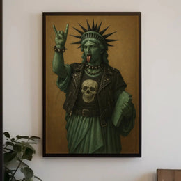Statue of Liberty Punk Rock Pop Culture Poster PosterGoat