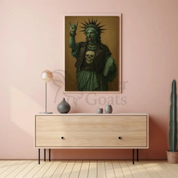 Statue of Liberty Punk Rock Pop Culture Poster PosterGoat