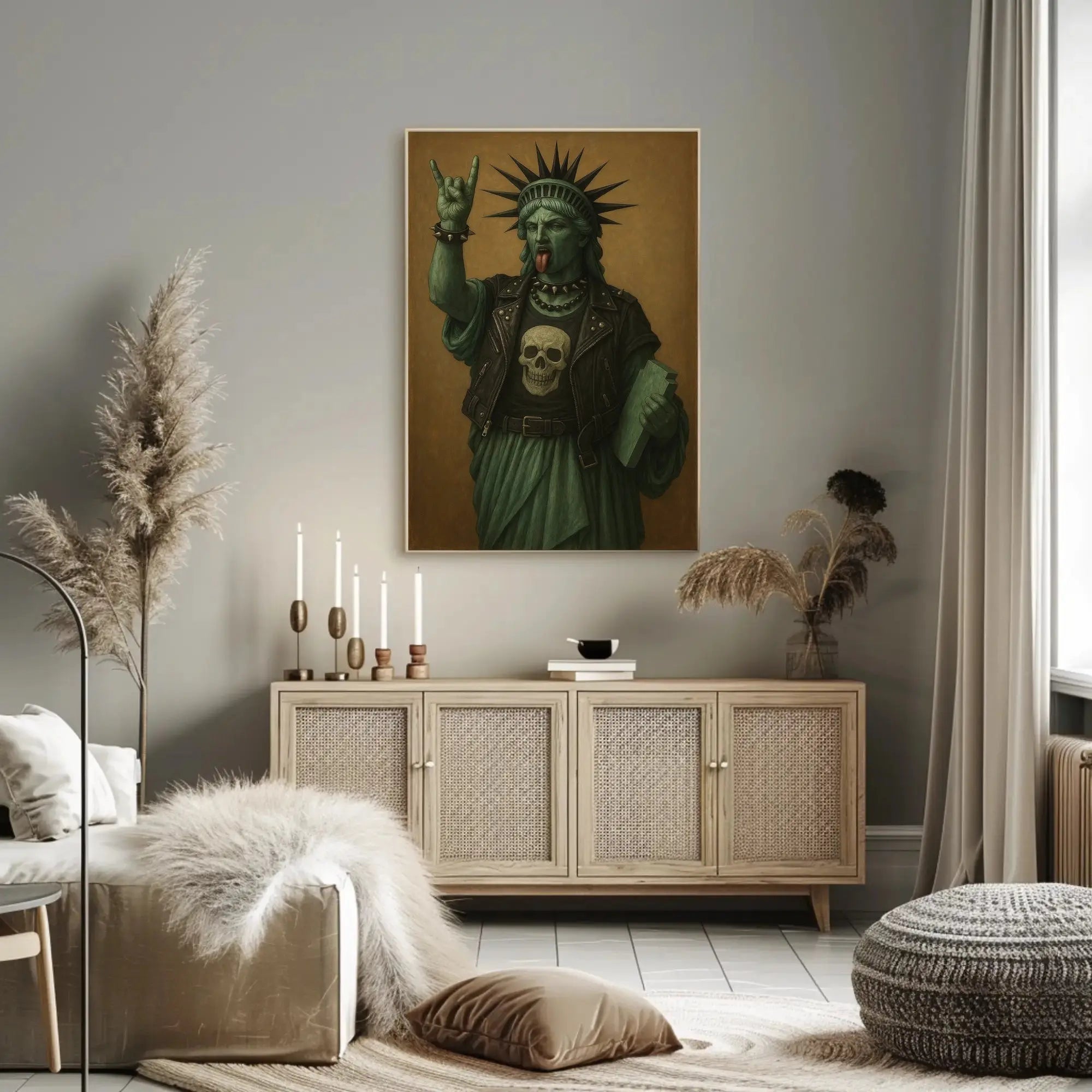 Statue of Liberty Punk Rock Pop Culture Poster PosterGoat
