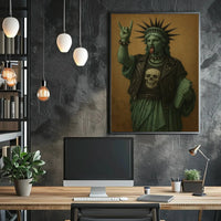 Statue of Liberty Punk Rock Pop Culture Poster PosterGoat