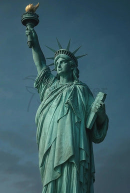 Statue of Liberty Realism Art Print - Cultural Heritage Poster PosterGoat