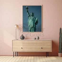 Statue of Liberty Realism Art Print - Cultural Heritage Poster PosterGoat
