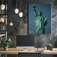 Statue of Liberty Realism Art Print - Cultural Heritage Poster PosterGoat