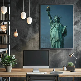 Statue of Liberty Realism Art Print - Cultural Heritage Poster PosterGoat