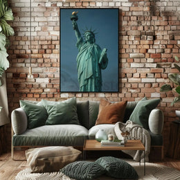 Statue of Liberty Realism Art Print - Cultural Heritage Poster PosterGoat