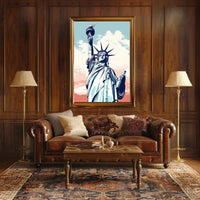 Statue of Liberty Serene Graphic Travel Poster PosterGoat