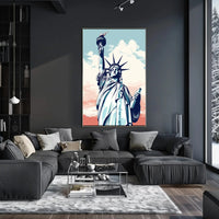 Statue of Liberty Serene Graphic Travel Poster PosterGoat
