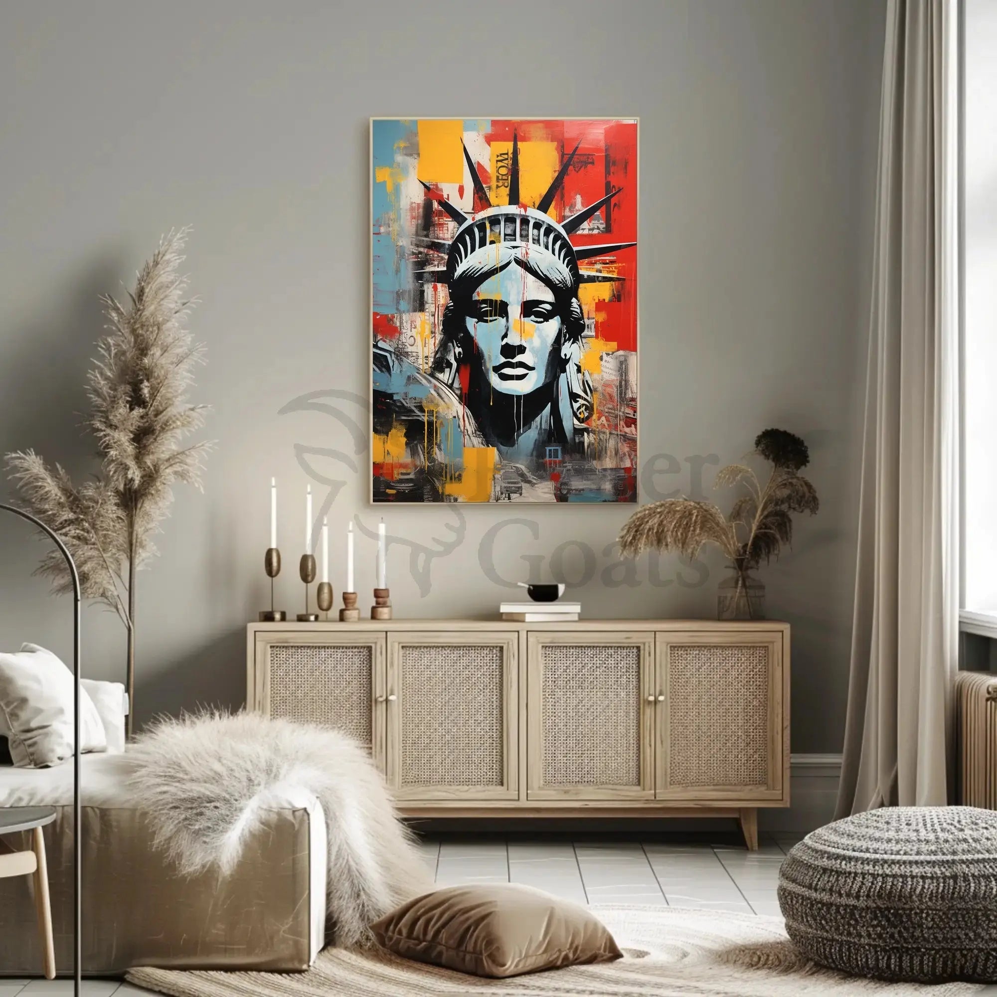 Statue of Liberty Urban Art Abstract, Artistic, or Pop Culture Poster PosterGoat