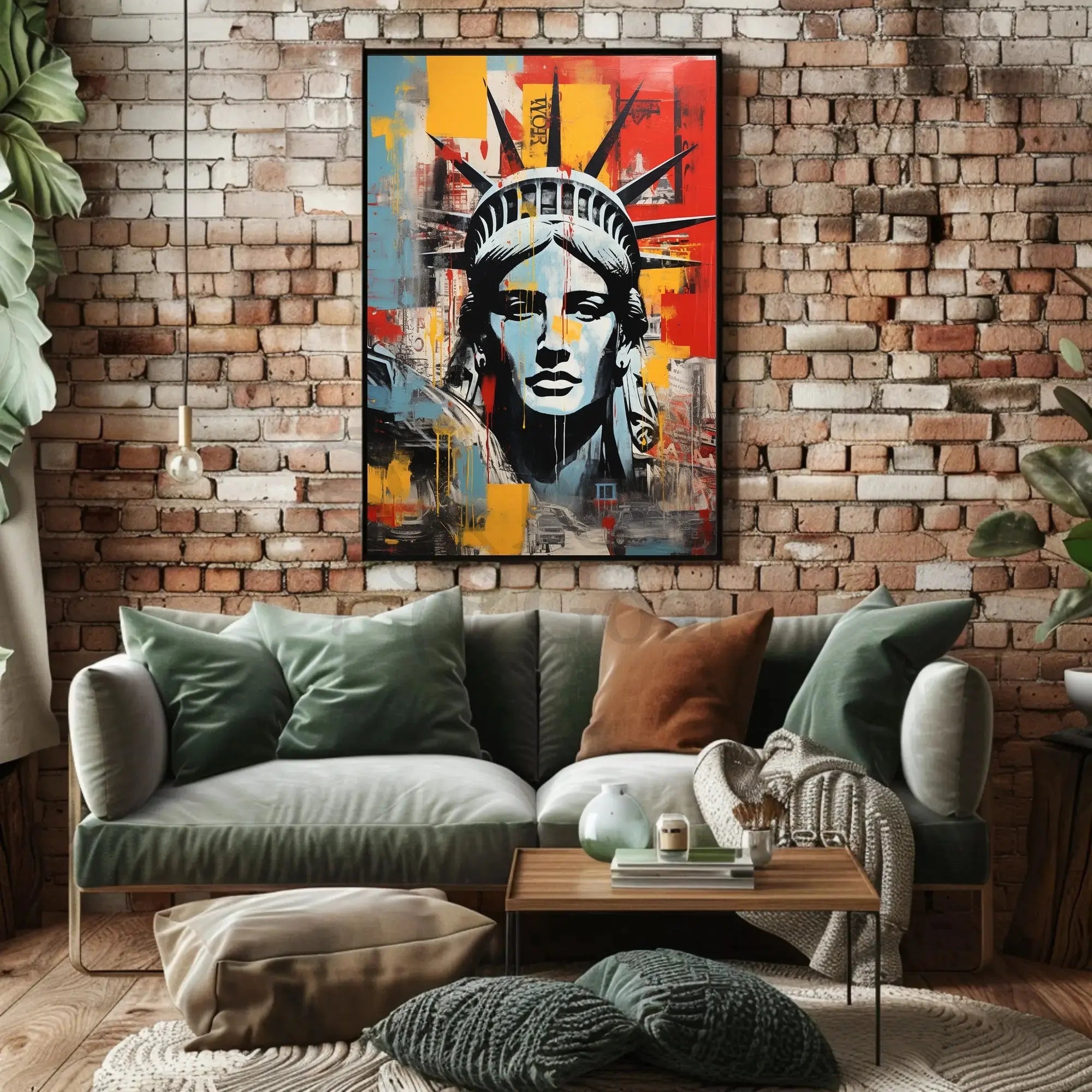 Statue of Liberty Urban Art Abstract, Artistic, or Pop Culture Poster PosterGoat