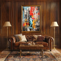 Statue of Liberty Urban Art New York Travel Poster PosterGoat