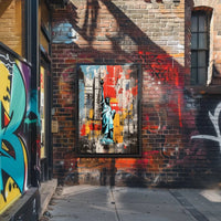 Statue of Liberty Urban Art New York Travel Poster PosterGoat