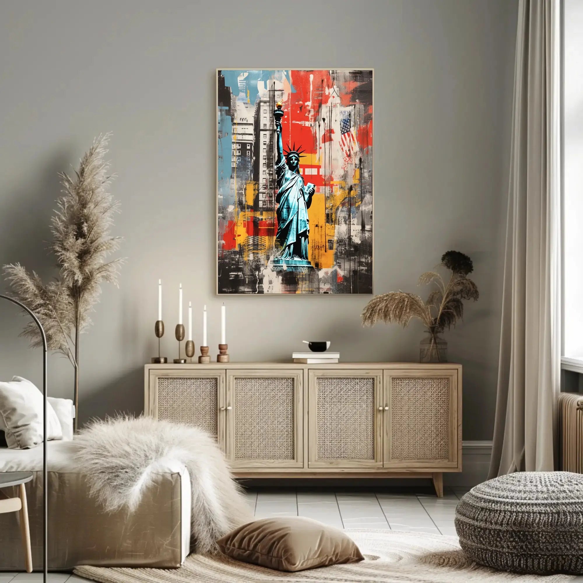 Statue of Liberty Urban Art New York Travel Poster PosterGoat