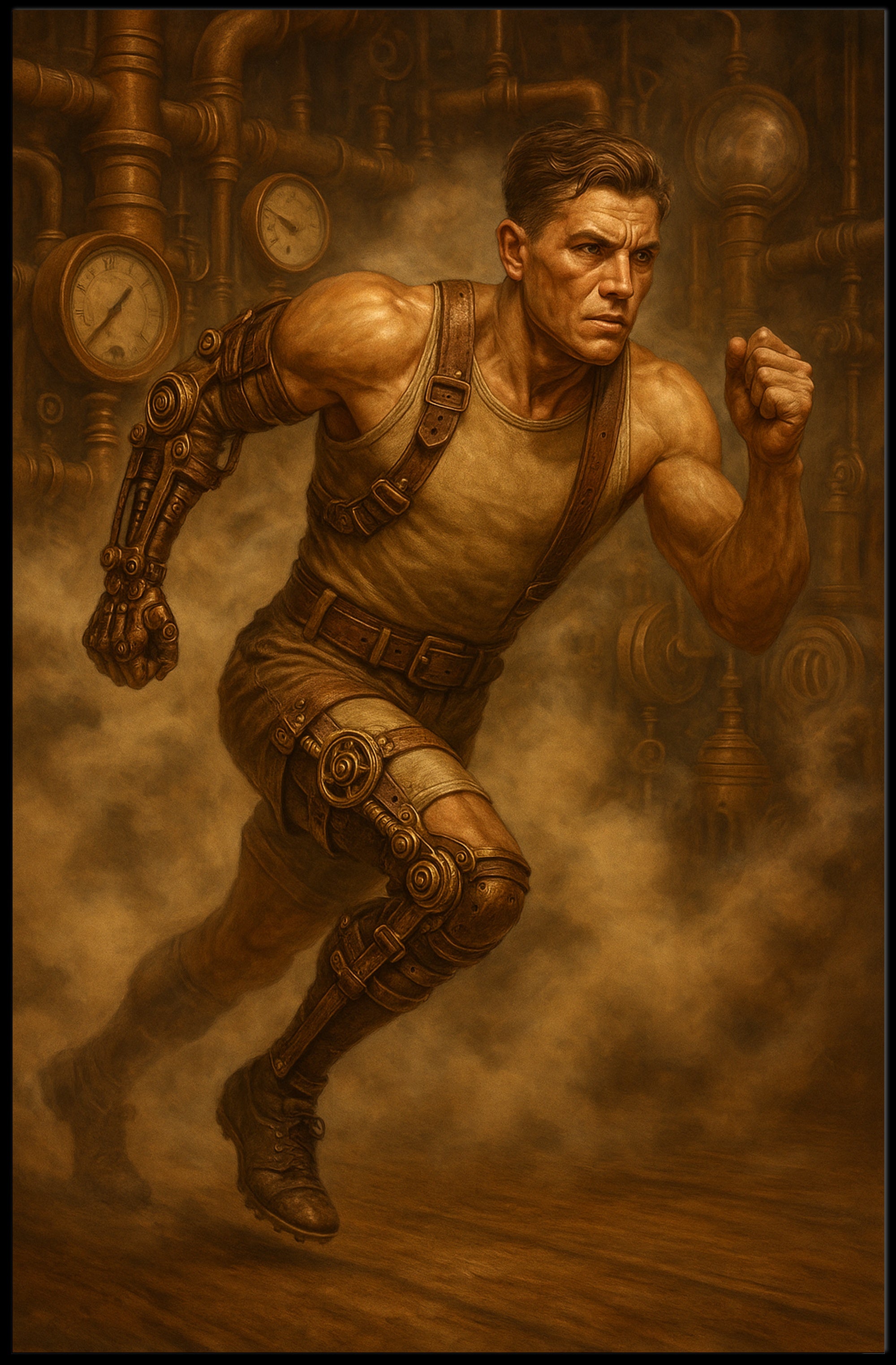 Steampunk Runner Poster PosterGoat