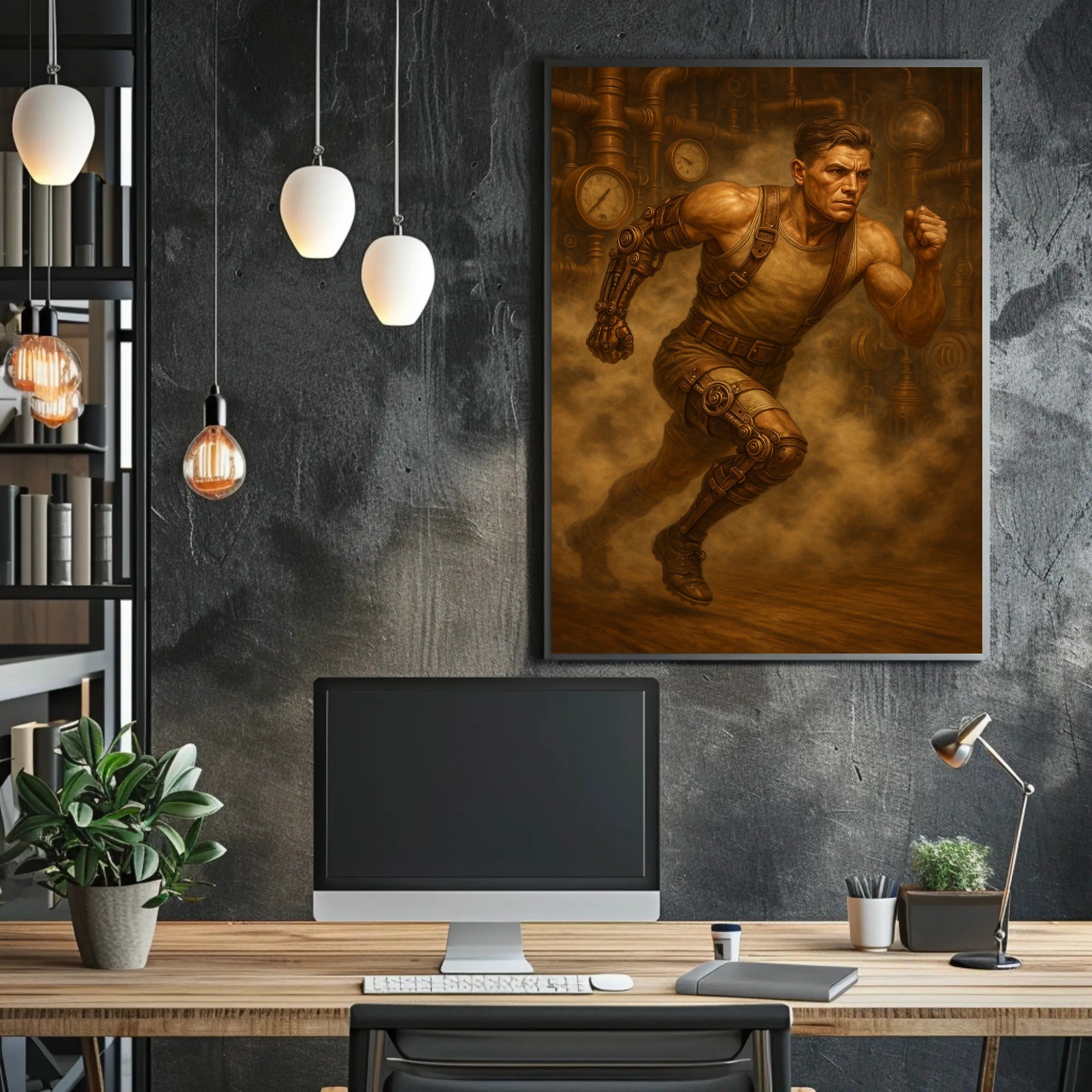 Steampunk Runner Poster PosterGoat