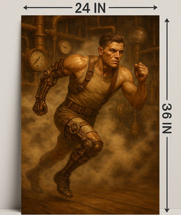 Steampunk Runner Poster PosterGoat
