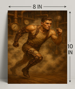 Steampunk Runner Poster PosterGoat