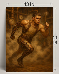 Steampunk Runner Poster PosterGoat