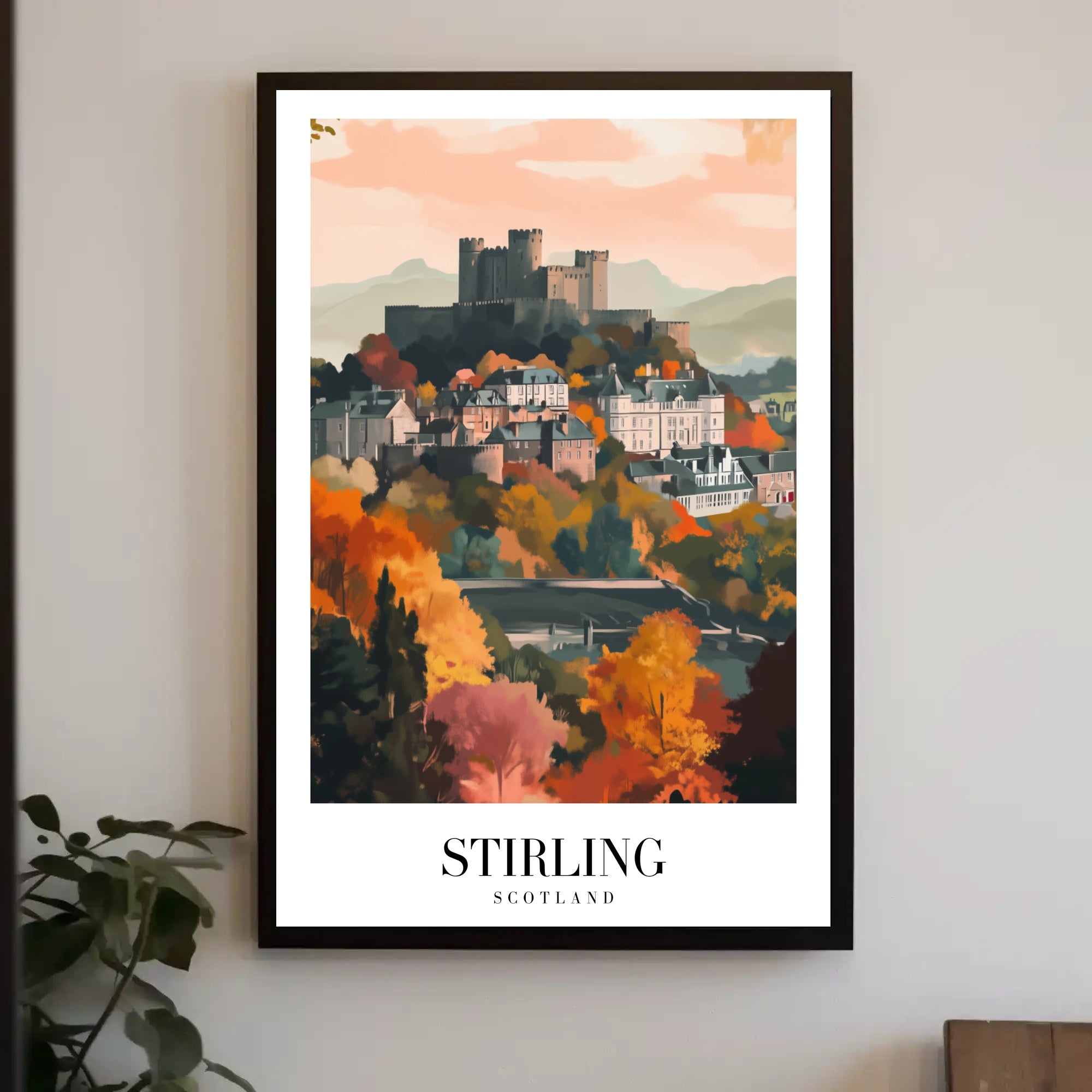 Stirling Castle Autumn View Travel Poster PosterGoat