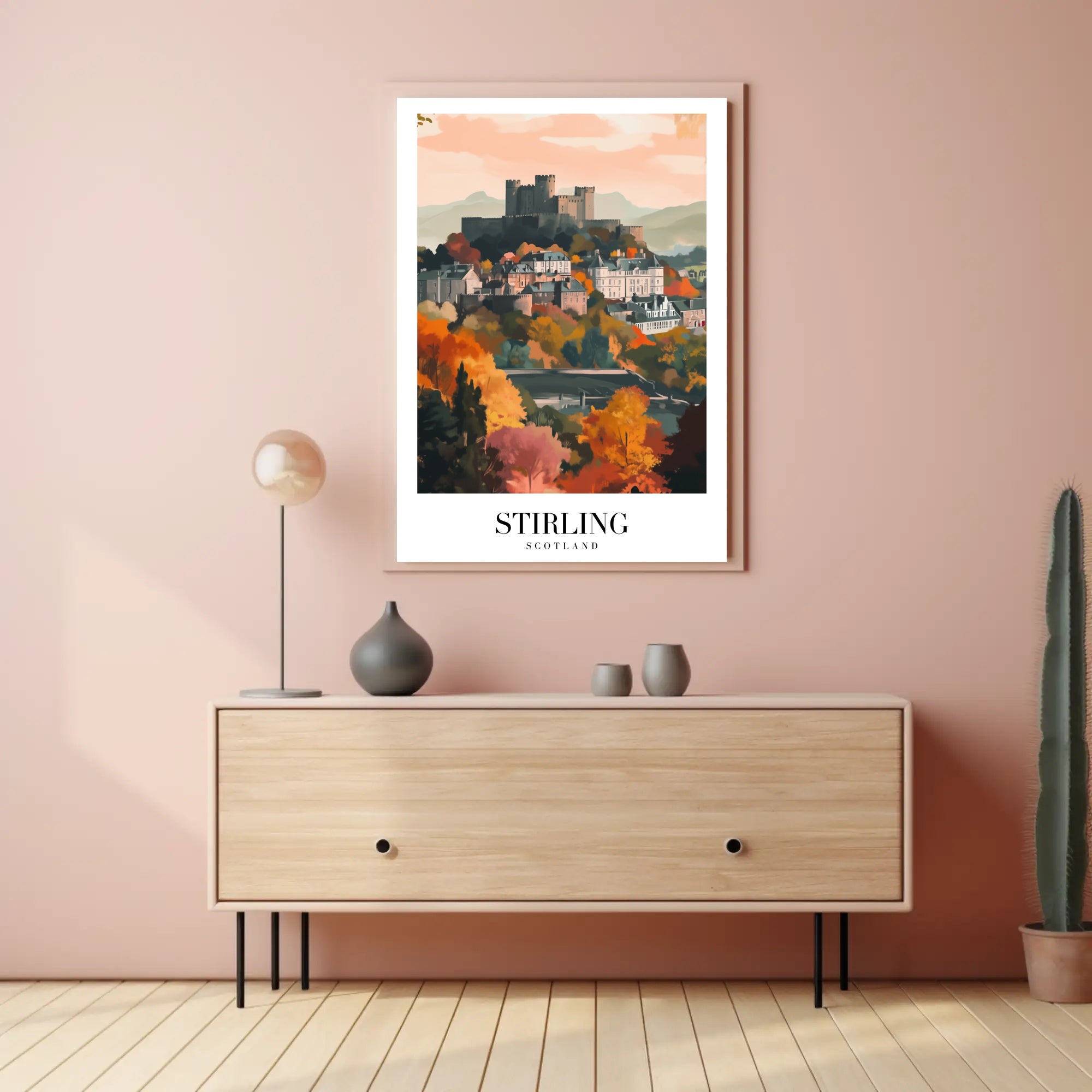 Stirling Castle Autumn View Travel Poster PosterGoat
